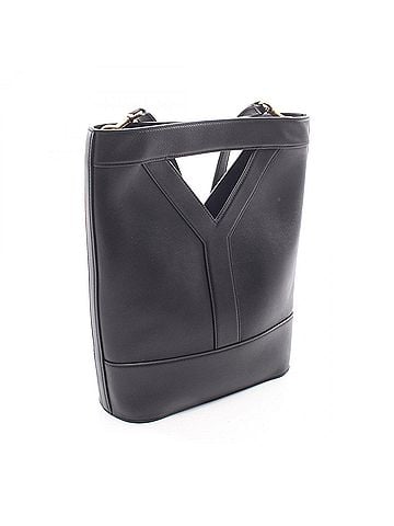 Saint Laurent Yves Saint Laurent Saint Laurent Paris Y Bucket Small 2-Way Handbag, Leather, Women's, Black (808224) (view 2)