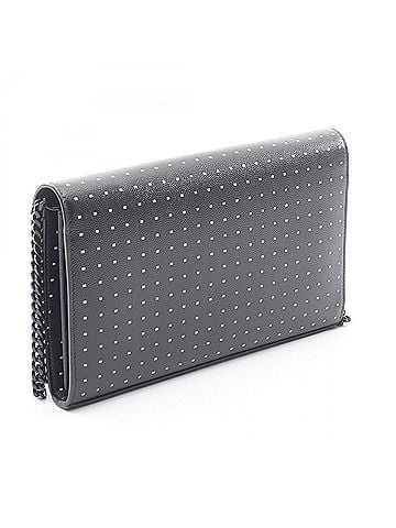 Saint Laurent Yves Saint Laurent Saint Laurent Paris YSL Monogram Polka Dot Shoulder Bag/Handbag, Leather, Women's, Black (view 2)
