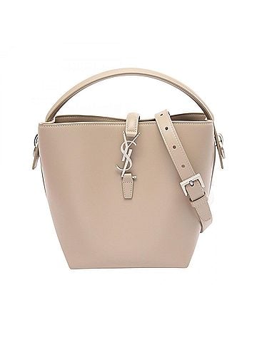 Yves Saint Laurent Yves Saint Laurent Saint Laurent Paris LE 37 Small 2-Way Handbag, Leather, Women's, Beige, 749036 (view 1)