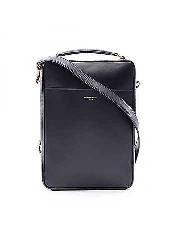 Yves Saint Laurent Yves Saint Laurent Saint Laurent Paris 2-Way Handbag, Leather, Men's, Black, 821265 (view 1)