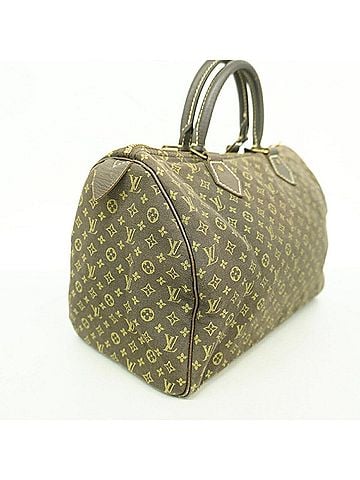 Louis Vuitton Louis Vuitton Monogram Mini Lin Speedy 30 Handbag M95224 Ebene Women's OP015526 (view 2)