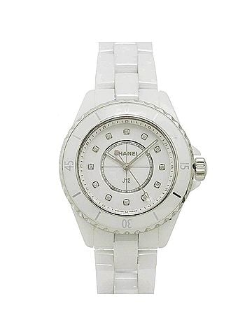 Chanel Chanel J12 33mm H5704 12P Diamond Ladies Watch White Shell Ceramic Quartz (view 1)