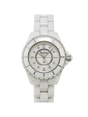 Chanel Chanel J12 33mm H2422 Women's Watch with 8 Diamonds, White Mother-of-Pearl, Ceramic, Quartz Movement (view 1)