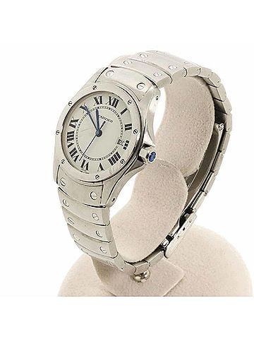 Cartier Cartier Santos Ronde MM W20027K1 Boys' Watch, Date, White Quartz Watch (view 2)