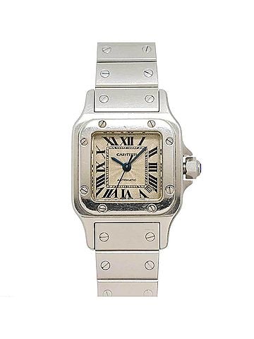 Cartier Cartier Santos Galbee SM W20054D6 Ladies' Watch, Silver, Guilloché, Date, Automatic Movement (view 1)