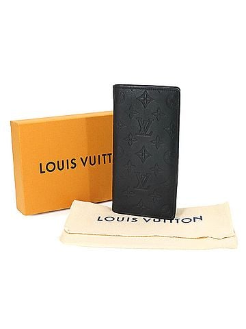Louis Vuitton Louis Vuitton Monogram Shadow Portefeuille Brazza Bi-fold Long Wallet, Leather, Black, M62900 Wallet (view 2)