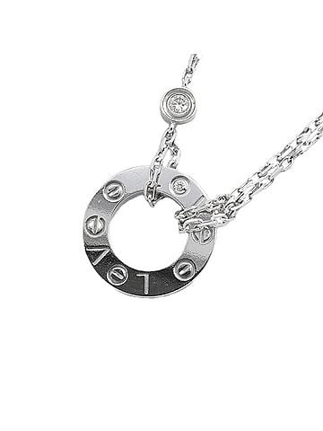 Cartier Cartier Love Circle Necklace, 2PD, 18KWG White Gold, Diamonds, Ladies' P3443095 (view 1)