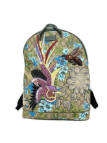 Gucci Gucci GG Supreme Bird Embroidery Backpack, 419584, Beige Multicolor, Women's, OP018535 (view 1)
