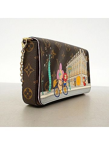 Louis Vuitton Louis Vuitton Monogram Vivienne Pochette Felicie Wallet/Shoulder Wallet M81545 Brown Women's OP018476 (view 2)