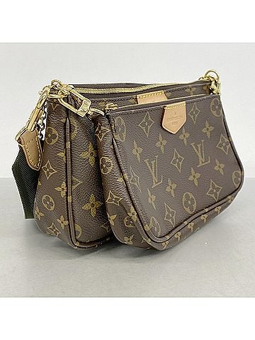 Louis Vuitton Louis Vuitton Monogram Multipochette Accessoires Shoulder Bag M44813 Brown Khaki Women's P3514459 (view 2)