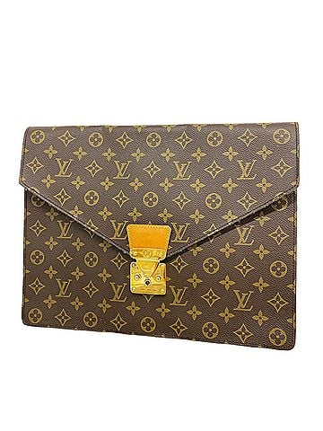 Louis Vuitton Louis Vuitton Monogram Clutch Bag, Portedocument Sénateur, M53335, Brown, Men's, P3506753 (view 1)