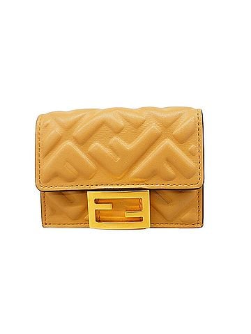 Fendi Fendi Tri-fold Wallet, Leather, Brown, Women's, P3491382 (view 1)