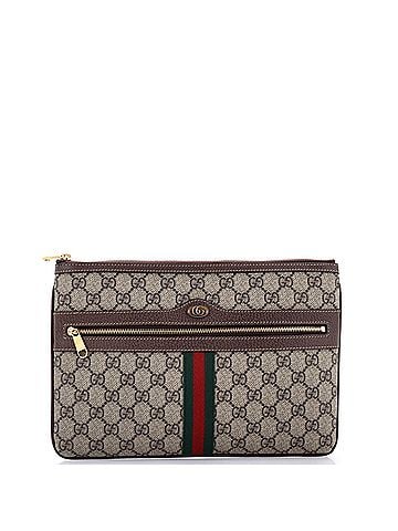 Gucci Ophidia Zip Pouch GG Coated Canvas Large (view 1)