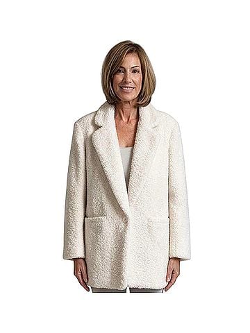 Alice + Olivia Shan Teddy Textured Faux Fur Jacket (view 1)