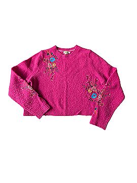 Boden Fluffy Floral Detail Sweater Pullover Sweater (view 1)