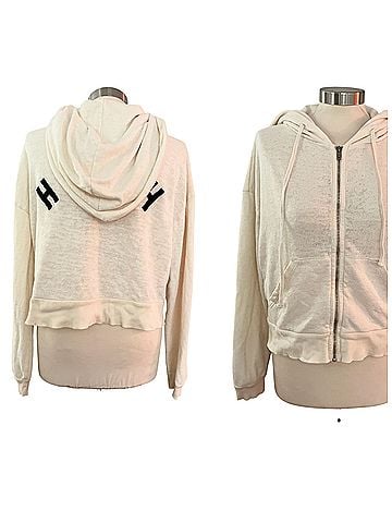 Wildfox HIGH Cropped Oversized Hoodie Zip Up Hoodie (view 2)