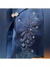 Michaelangelo 100% Polyester Solid Blue Cocktail Dress Size 4 - photo 10