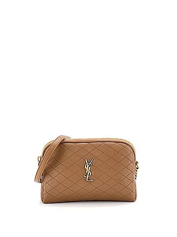 Saint Laurent Gaby Zipped Pouch Crossbody Quilted Leather (view 1)
