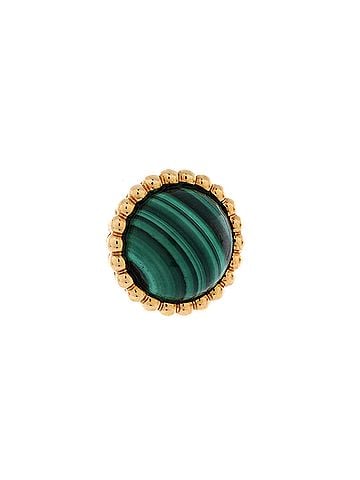 Van Cleef & Arpels Perlée Couleurs Stud Earrings 18K Yellow Gold and Malachite (view 2)