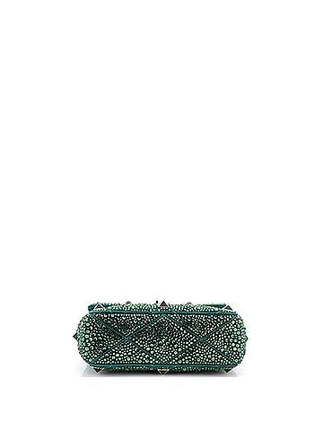 Valentino Garavani Roman Stud Flap Bag Embellished Suede Medium (view 2)