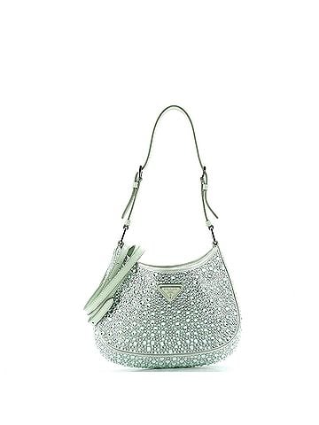Prada Cleo Shoulder Bag Crystal Embellished Satin Small (view 1)