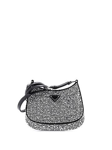 Prada Cleo Shoulder Bag Crystal Embellished Satin Small (view 1)