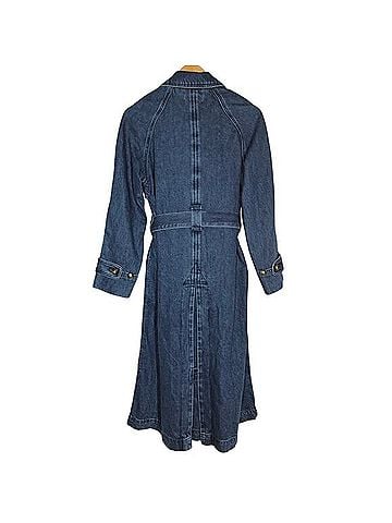 Madewell Denim Double Breasted Crop Trench Coat Coat (view 2)