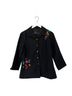 Silkland 100% Silk 100% Polyester Floral Black Jacket Size M - photo 1