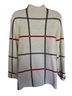 Tahari Plaid Gray Red Pullover Sweater Size L - photo 2