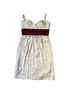 BCBGeneration Ivory Burgundy Cocktail Dress Size 2 - photo 1