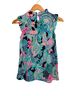 Lilly Pulitzer 100% Polyester White Teal Pink Sleeveless Blouse Size XXS - photo 2