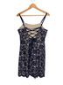 Speechless 100% Polyester Blue Tan Cocktail Dress Size 9 - photo 2