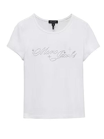 Marc Jacobs Charm Logo Shrunken Tee Short Sleeve T-Shirt (view 1)