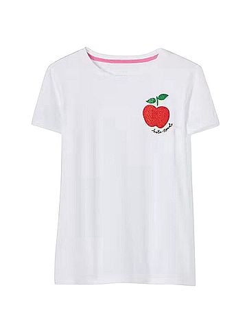 Kate Spade New York Crystal Apple Tee Short Sleeve T-Shirt (view 1)