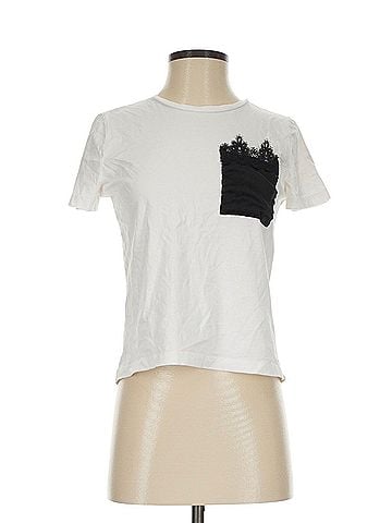 Zara Lace Pocket T-Shirt Short Sleeve T-Shirt (view 1)