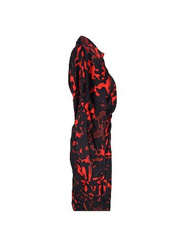 Dries Van Noten Dries Van Noten Printed Ruched Dress in Multicolor Satin (view 2)