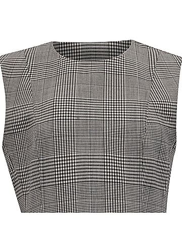 Theory Theory Plaid Mini Dress in Multicolor Virgin Wool (view 2)