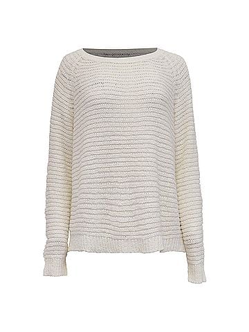 Theory Theory Open Knit Sweater in White Cotton (view 1)