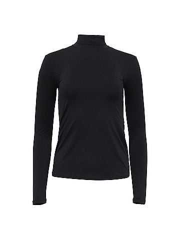 Max Mara Max Mara Turtle Neck Longsleeve Top in Black Polyamide (view 1)