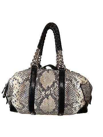 Henri Bendel A-List Metal Snake Leather Satchel (view 1)