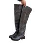 Ganni 100% Leather Black Brown Boots Size EU 38 - photo 1