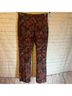 IRO 100% Polyester Floral Burgundy Black White Casual Pants Size 4 - photo 3