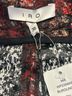 IRO 100% Polyester Floral Burgundy Black White Casual Pants Size 4 - photo 6