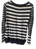 Express Stripes Blue White Long Sleeve Top Size S - photo 2