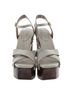 Schutz 100% Leather Brown Ivory Sandals Size 9 - photo 2