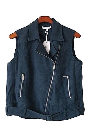 Elizabeth and James Denim Vest (view 1)