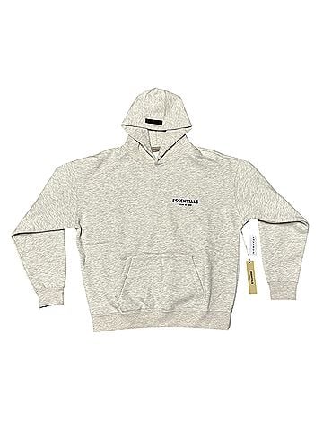 Essentials Fear of God Light Oatmeal Pullover Hoodie (view 1)