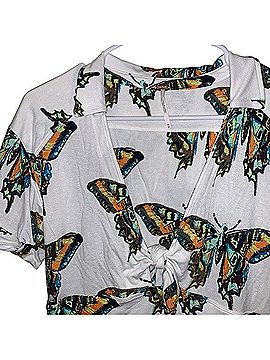 Free People butterfly tie front top Short Sleeve Polo (view 2)