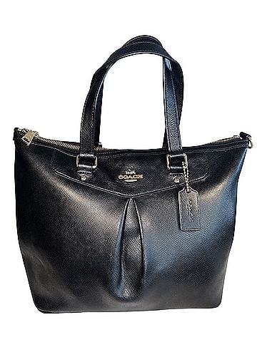 Coach 2015 Coach Pleat Tote, Style F34680 Leather Shoulder Bag (view 1)