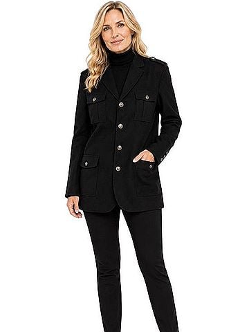 Successo Classic Black Military Field Jacket Jacket (view 1)